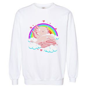 Cute Axolotl Kawaii  Rainbow Blobfish Axolotl Funny Gift  Garment-Dyed Sweatshirt