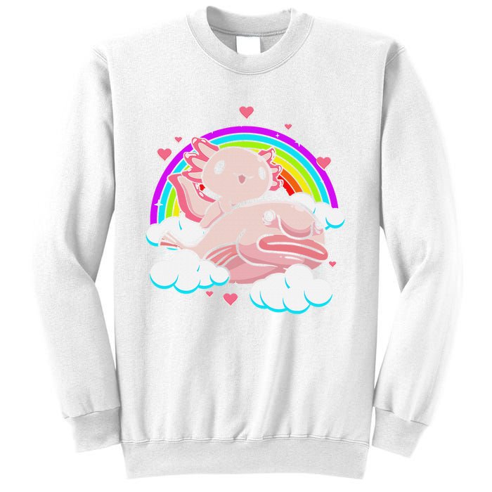 Cute Axolotl Kawaii  Rainbow Blobfish Axolotl Funny Gift  Sweatshirt