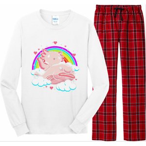 Cute Axolotl Kawaii  Rainbow Blobfish Axolotl Funny Gift  Long Sleeve Pajama Set