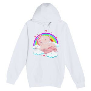 Cute Axolotl Kawaii  Rainbow Blobfish Axolotl Funny Gift  Premium Pullover Hoodie