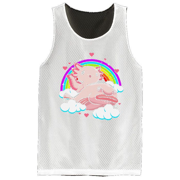 Cute Axolotl Kawaii  Rainbow Blobfish Axolotl Funny Gift  Mesh Reversible Basketball Jersey Tank