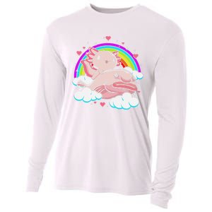 Cute Axolotl Kawaii  Rainbow Blobfish Axolotl Funny Gift  Cooling Performance Long Sleeve Crew