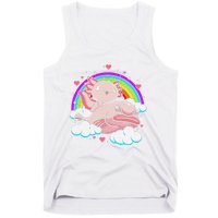 Cute Axolotl Kawaii  Rainbow Blobfish Axolotl Funny Gift  Tank Top