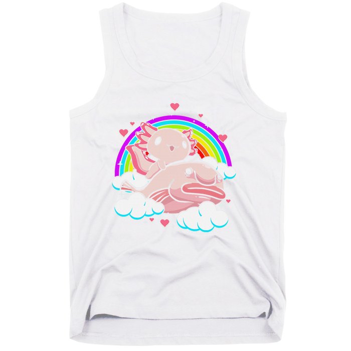 Cute Axolotl Kawaii  Rainbow Blobfish Axolotl Funny Gift  Tank Top