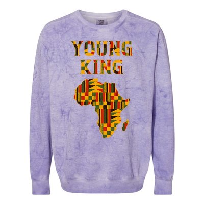 Cool African Kente Art Boy African American Colorblast Crewneck Sweatshirt