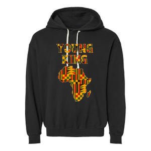 Cool African Kente Art Boy African American Garment-Dyed Fleece Hoodie