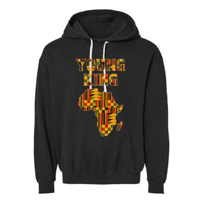 Cool African Kente Art Boy African American Garment-Dyed Fleece Hoodie