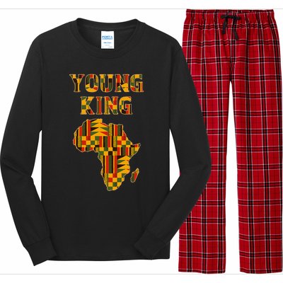 Cool African Kente Art Boy African American Long Sleeve Pajama Set