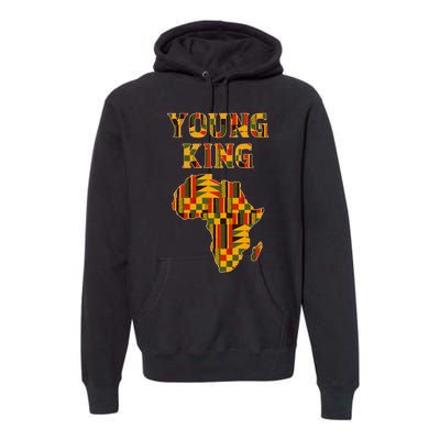 Cool African Kente Art Boy African American Premium Hoodie