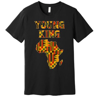 Cool African Kente Art Boy African American Premium T-Shirt