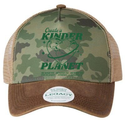 Create A Kinder Planet Aesthetic Trendy Costume Earth Day Legacy Tie Dye Trucker Hat