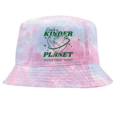 Create A Kinder Planet Aesthetic Trendy Costume Earth Day Tie-Dyed Bucket Hat