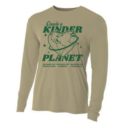 Create A Kinder Planet Aesthetic Trendy Costume Earth Day Cooling Performance Long Sleeve Crew