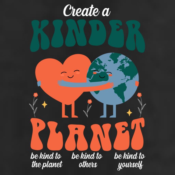 Create A Kinder Planet Earth Day Awareness Cute 7 Panel Mesh Trucker Snapback Hat