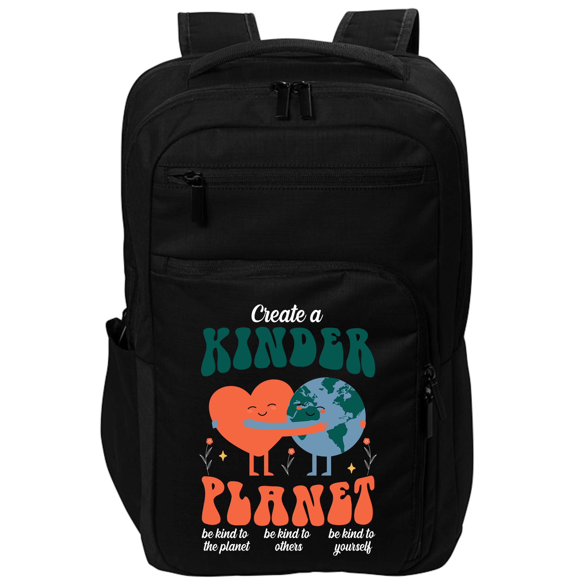 Create A Kinder Planet Earth Day Awareness Cute Impact Tech Backpack