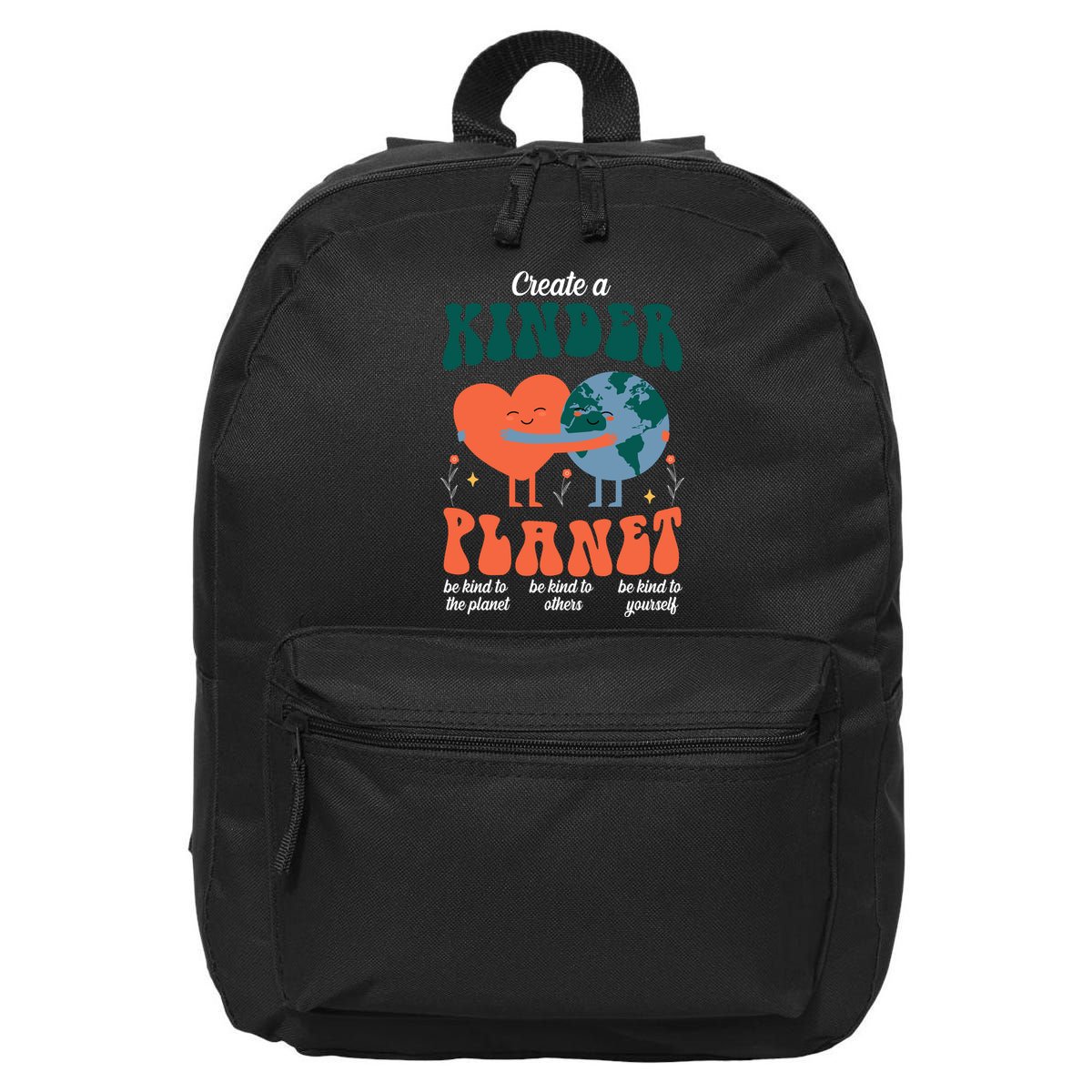 Create A Kinder Planet Earth Day Awareness Cute 16 in Basic Backpack