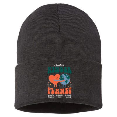 Create A Kinder Planet Earth Day Awareness Cute Sustainable Knit Beanie