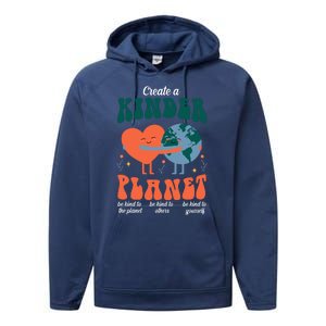 Create A Kinder Planet Earth Day Awareness Cute Performance Fleece Hoodie