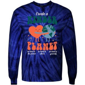 Create A Kinder Planet Earth Day Awareness Cute Tie-Dye Long Sleeve Shirt