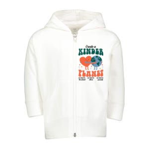 Create A Kinder Planet Earth Day Awareness Cute Toddler Zip Fleece Hoodie