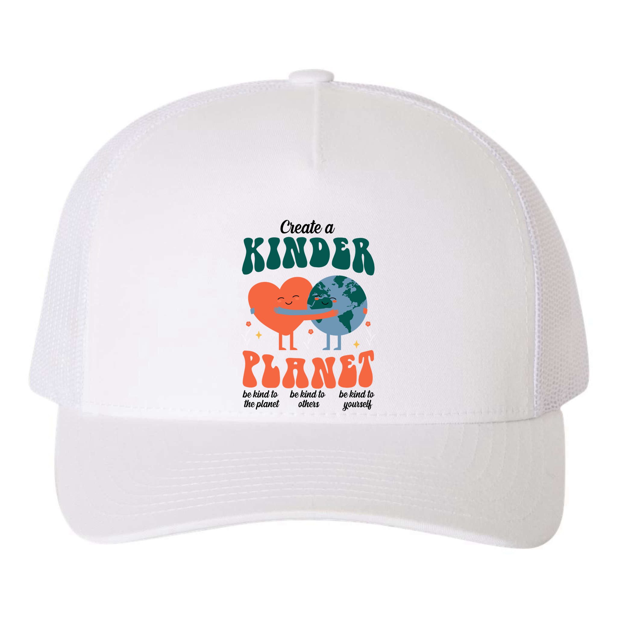 Create A Kinder Planet Earth Day Awareness Cute Yupoong Adult 5-Panel Trucker Hat