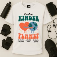 Create A Kinder Planet Earth Day Awareness Cute Cooling Performance Crew T-Shirt