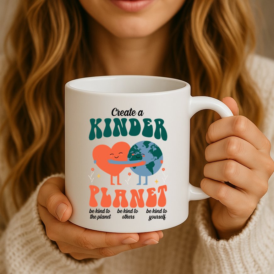 Create A Kinder Planet Earth Day Awareness Cute Mug