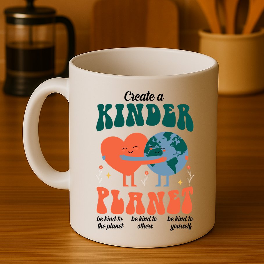 Create A Kinder Planet Earth Day Awareness Cute Mug