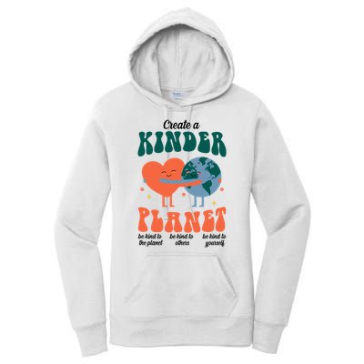 Create A Kinder Planet Earth Day Awareness Cute Women's Pullover Hoodie