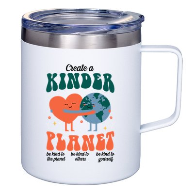 Create A Kinder Planet Earth Day Awareness Cute 12oz Stainless Steel Coffee Mug