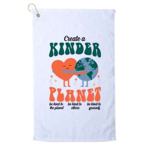 Create A Kinder Planet Earth Day Awareness Cute Platinum Collection Golf Towel