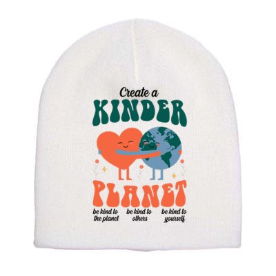 Create A Kinder Planet Earth Day Awareness Cute Short Acrylic Beanie