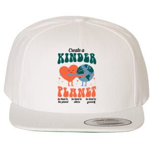 Create A Kinder Planet Earth Day Awareness Cute Wool Snapback Cap