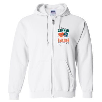 Create A Kinder Planet Earth Day Awareness Cute Full Zip Hoodie