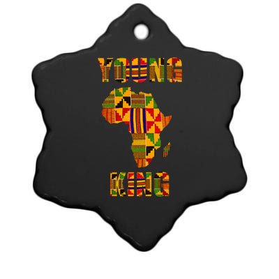 Cool African Kente Art African American Print Ceramic Star Ornament