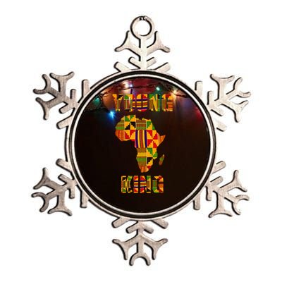 Cool African Kente Art African American Print Metallic Star Ornament