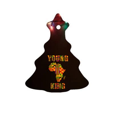 Cool African Kente Art African American Print Ceramic Tree Ornament