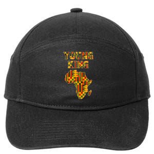 Cool African Kente Art Men Kids African American Print 7-Panel Snapback Hat