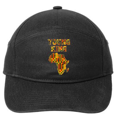 Cool African Kente Art Men Kids African American Print 7-Panel Snapback Hat