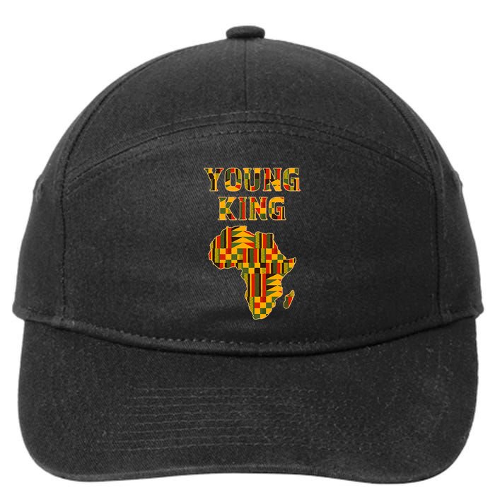 Cool African Kente Art Men Kids African American Print 7-Panel Snapback Hat