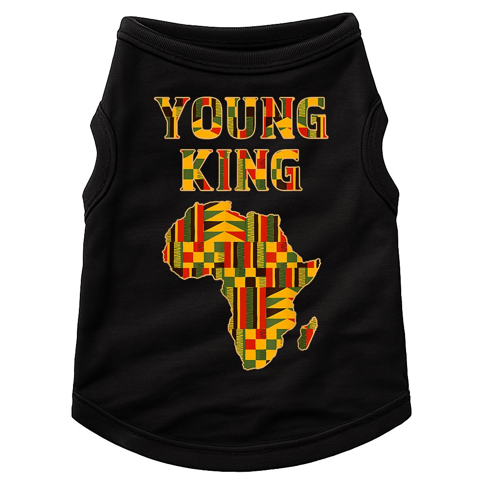 Cool African Kente Art Men Boys Kids African American Print Doggie Tank