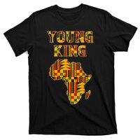 Cool African Kente Art Men Boys Kids African American Print T-Shirt