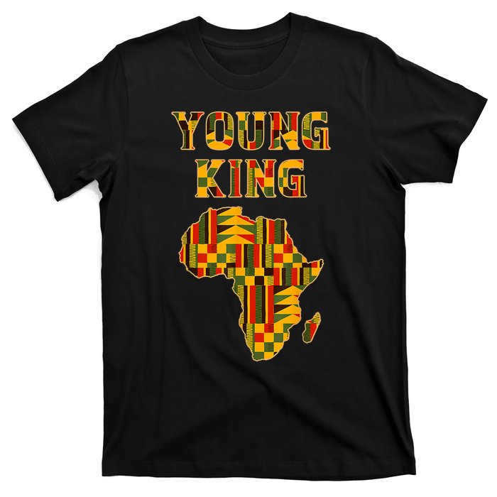 Cool African Kente Art Men Boys Kids African American Print T-Shirt