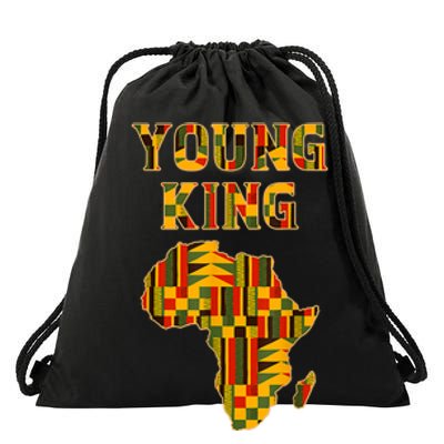 Cool African Kente Art Men Boys Kids African American Print Drawstring Bag