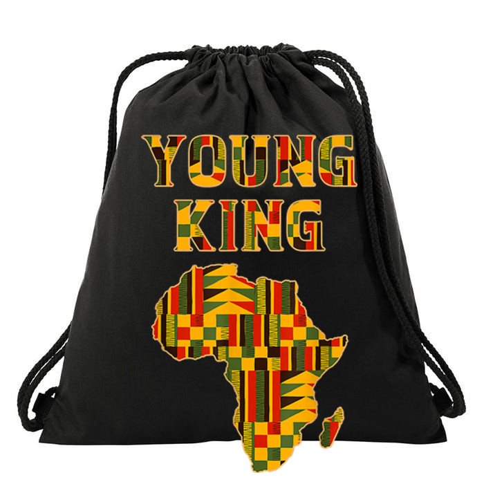 Cool African Kente Art Men Boys Kids African American Print Drawstring Bag