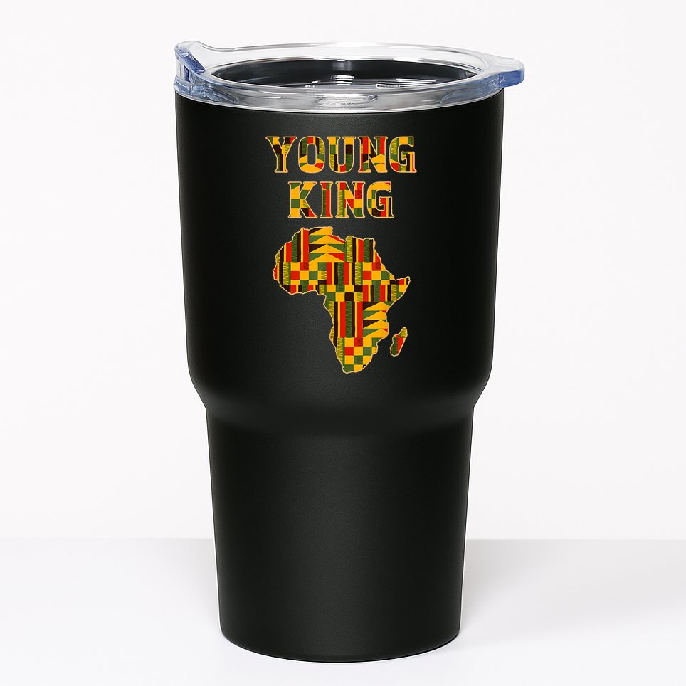 Cool African Kente Art Men Boys Kids African American Print Tumbler