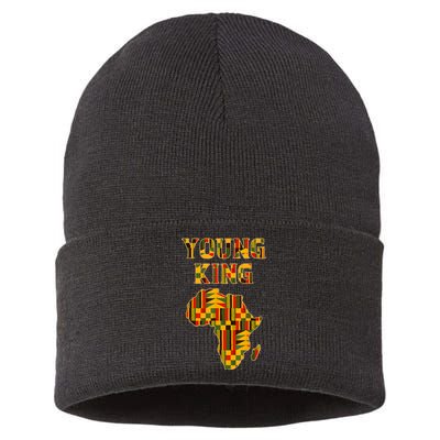 Cool African Kente Art Men Boys Kids African American Print Sustainable Knit Beanie