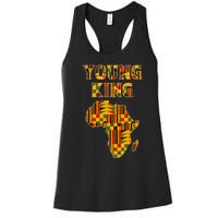 Cool African Kente Art Men Boys Kids African American Print Women's Racerback Tank