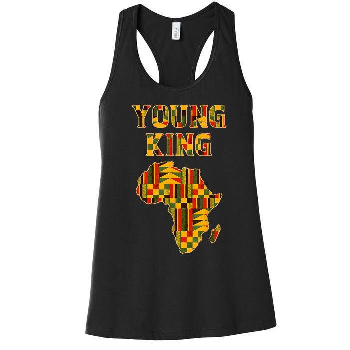 Cool African Kente Art Men Boys Kids African American Print Women's Racerback Tank