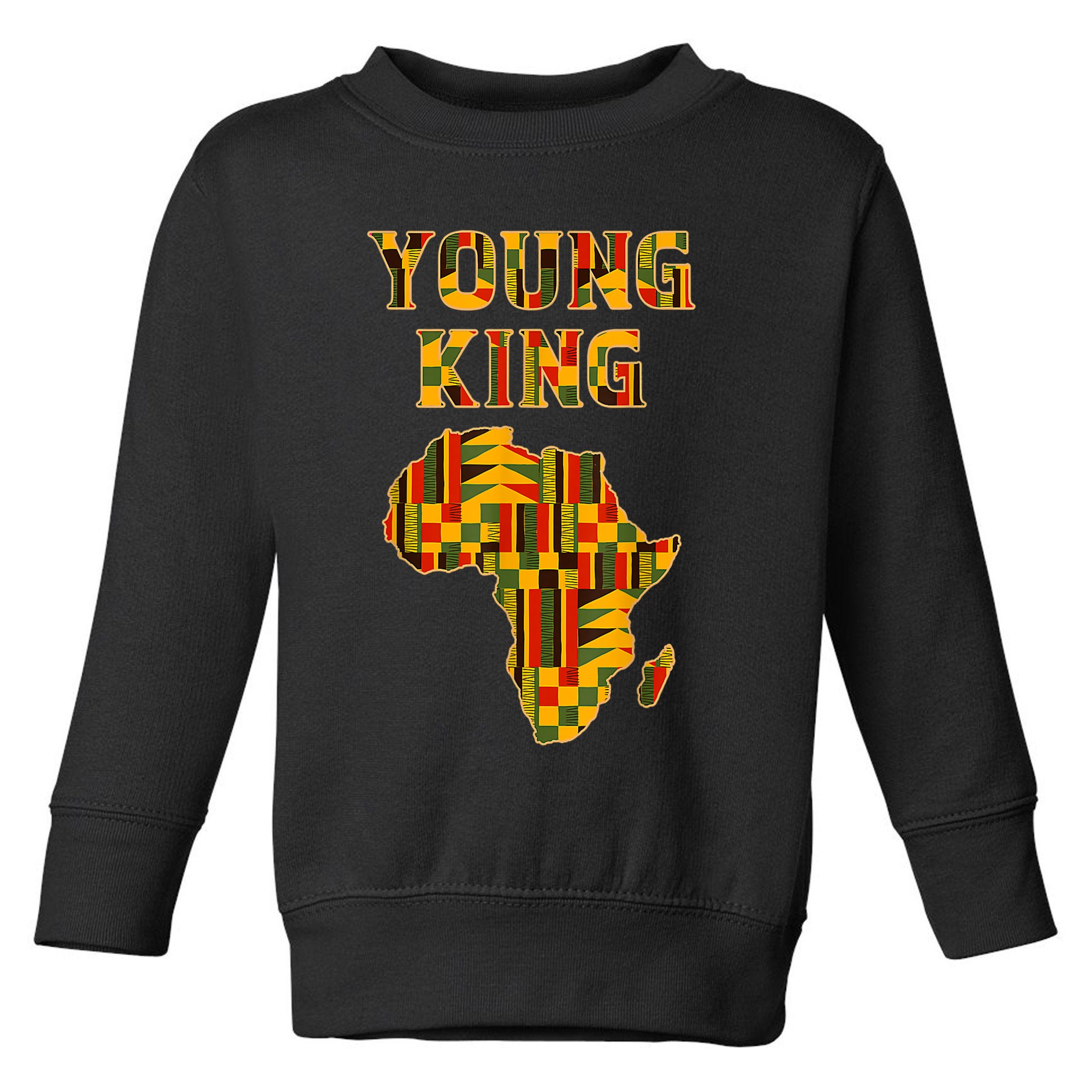 Cool African Kente Art Men Boys Kids African American Print Toddler Sweatshirt